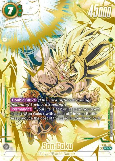 Son Goku Super Alternate Art FB05-119 New Adventure Fusion World card