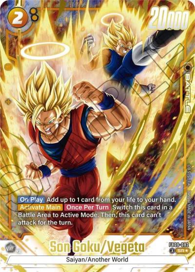 Son Goku Vegeta Alternate Art FB09-082 Dual Evolution Fusion World card