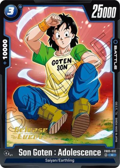 Son Goten Adolescence FB05-032 New Adventure Release Event Cards Fusion World card