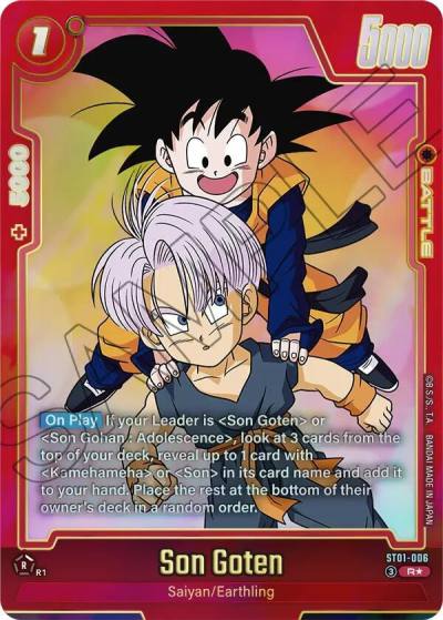 Son Goten Alternate Art ST01-006 Story Booster 01 Fusion World card