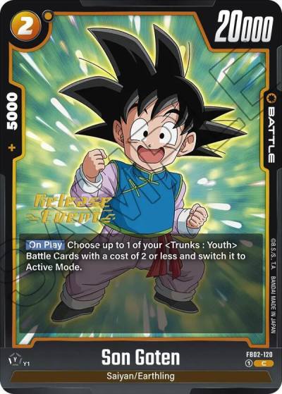Son Goten FB02-120 Blazing Aura Release Event Cards Fusion World card