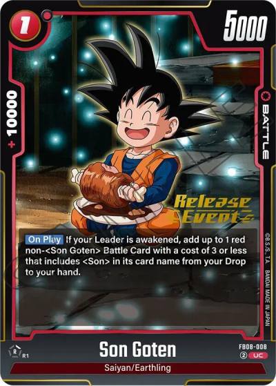 Son Goten FB08-008 Saiyan's Pride Release Event Cards Fusion World card