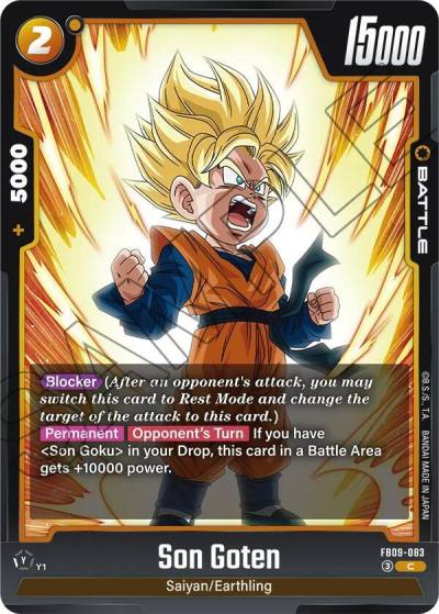 Son Goten FB09-083 Dual Evolution Fusion World card