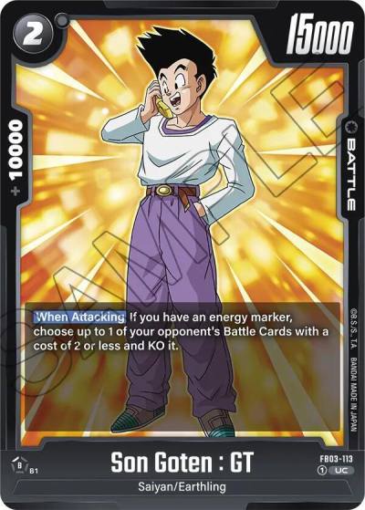 Son Goten GT FB03-113 Raging Roar Fusion World card