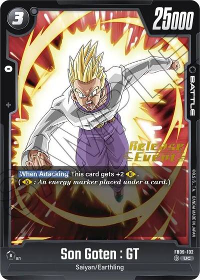 Son Goten GT FB09-102 Dual Evolution Release Event Cards Fusion World card