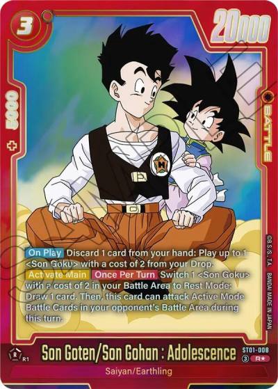 Son Goten Son Gohan Adolescence Alternate Art ST01-008 Story Booster 01 Fusion World card