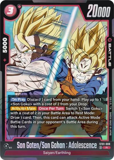 Son Goten Son Gohan Adolescence ST01-008 Story Booster 01 Fusion World card