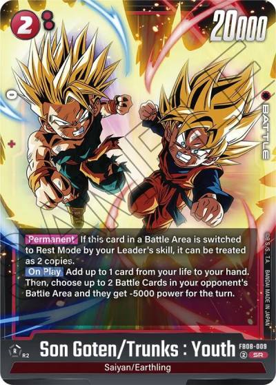 Son Goten Trunks Youth FB08-009 Saiyan's Pride Fusion World card