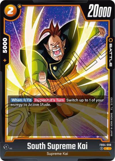 South Supreme Kai FB04-098 Ultra Limit Fusion World card