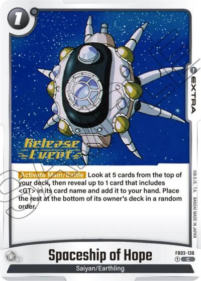 Spaceship of Hope FB03-136 Raging Roar Release Event Cards Fusion World card