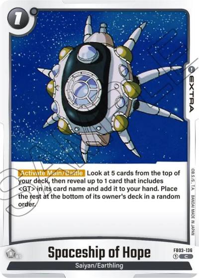 Spaceship of Hope FB03-136 Raging Roar Fusion World card