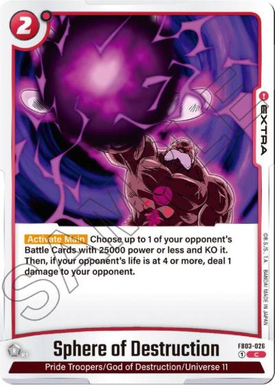 Sphere of Destruction FB03-026 Raging Roar Fusion World card
