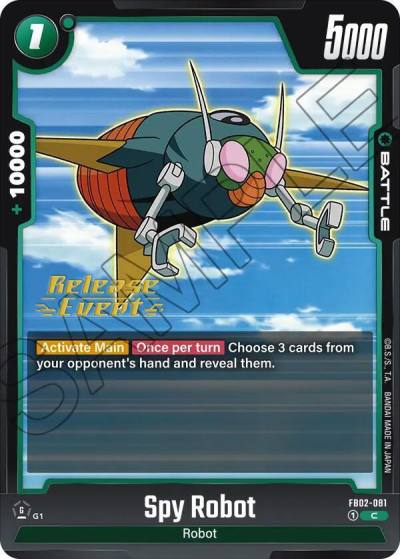 Spy Robot FB02-081 Blazing Aura Release Event Cards Fusion World card