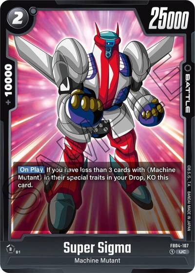 Super Sigma FB04-107 Ultra Limit Fusion World card