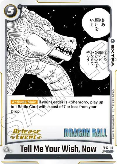 Tell Me Your Wish Now FB07-118 Manga Booster 02 Release Event Cards Fusion World card