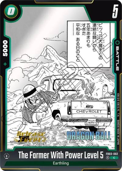 The Farmer With Power Level 5 FB03-062 Manga Booster 01 Release Event Cards Fusion World card