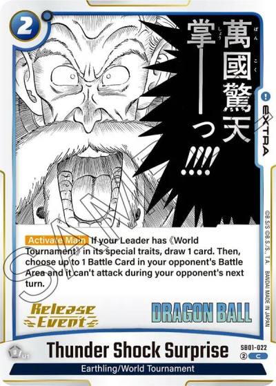 Thunder Shock Surprise SB01-022 Manga Booster 01 Release Event Cards Fusion World card
