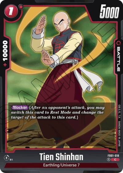Tien Shinhan FB01-018 Awakened Pulse Fusion World card