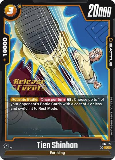 Tien Shinhan FB02-123 Blazing Aura Release Event Cards Fusion World card