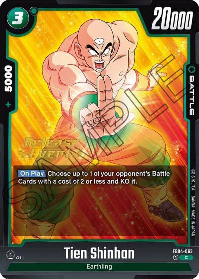 Tien Shinhan FB04-063 Ultra Limit Release Event Cards Fusion World card