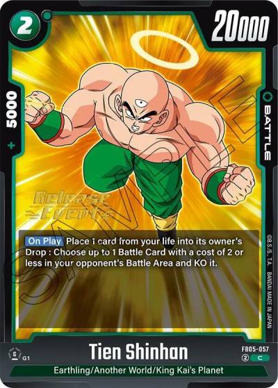 Tien Shinhan FB05-057 New Adventure Release Event Cards Fusion World card