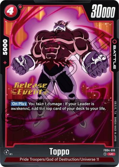 Toppo FB04-016 Ultra Limit Release Event Cards Fusion World card