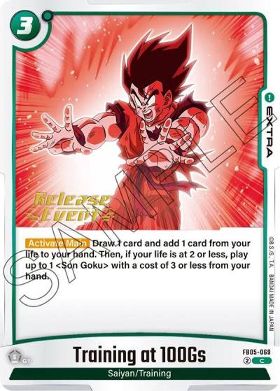 Training at 100Gs FB05-069 New Adventure Release Event Cards Fusion World card
