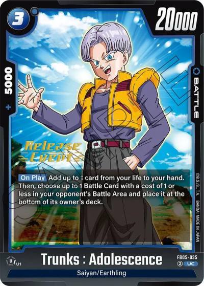 Trunks Adolescence FB05-035 New Adventure Release Event Cards Fusion World card
