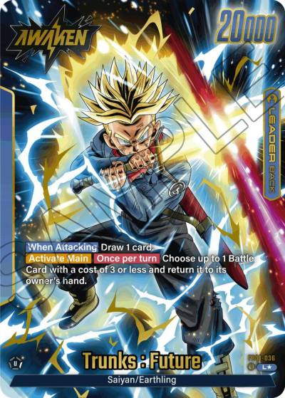 Trunks Future Alternate Art FB01-036 Awakened Pulse Fusion World card