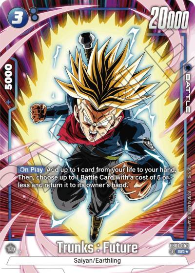 Trunks Future Alternate Art FB01-050 Awakened Pulse Fusion World card