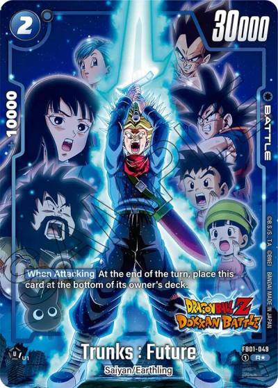 Trunks Future Dragon Ball Z Dokkan Battle Alternate Art FB01-049 Awakened Pulse Alternate Art Reprints Fusion World card