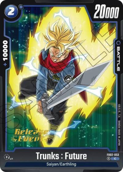Trunks Future FB02-053 Blazing Aura Release Event Cards Fusion World card