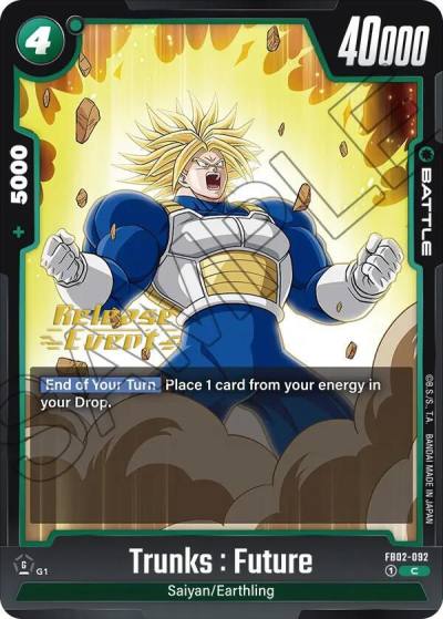 Trunks Future FB02-092 Blazing Aura Release Event Cards Fusion World card