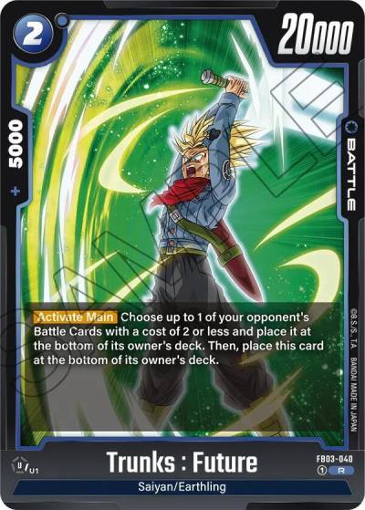 Trunks Future FB03-040 Raging Roar Fusion World card