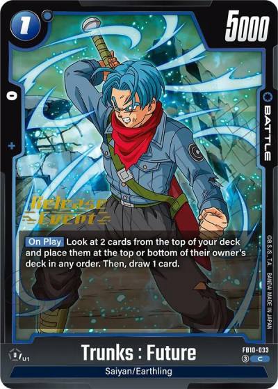 Trunks Future FB10-033 Cross Force Release Event Cards Fusion World card