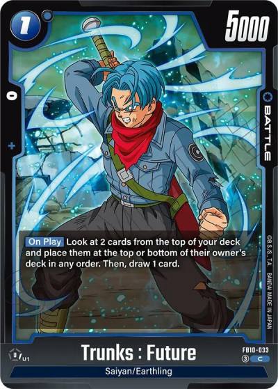 Trunks Future FB10-033 Cross Force Fusion World card