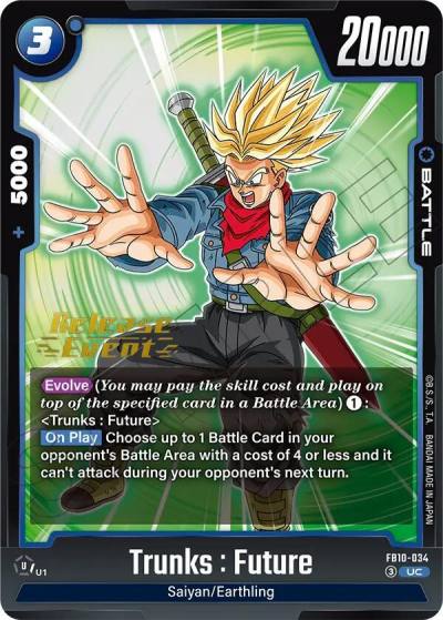 Trunks Future FB10-034 Cross Force Release Event Cards Fusion World card