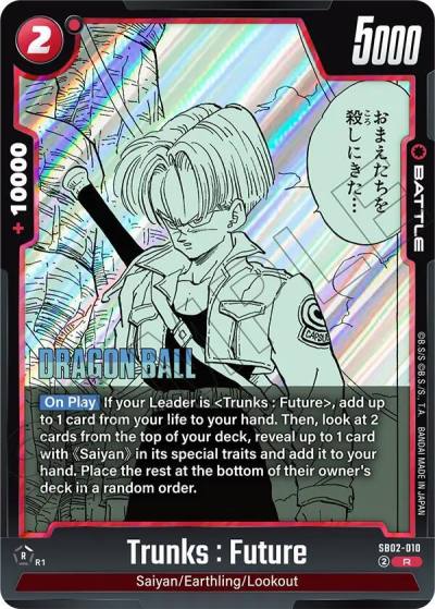 Trunks Future SB02-010 Manga Booster 02 Fusion World card