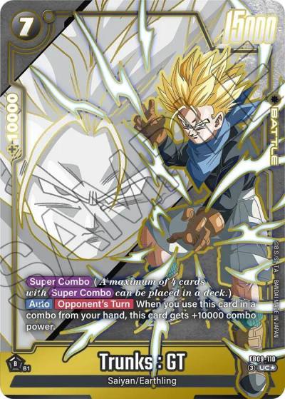 Trunks GT Alternate Art FB09-110 Dual Evolution Fusion World card