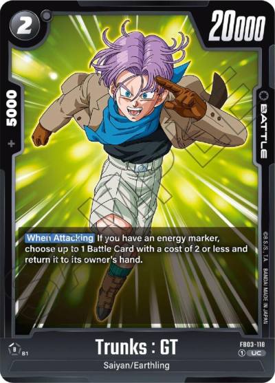 Trunks GT FB03-118 Raging Roar Fusion World card