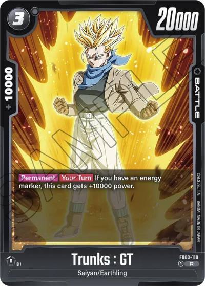 Trunks GT FB03-119 Raging Roar Fusion World card