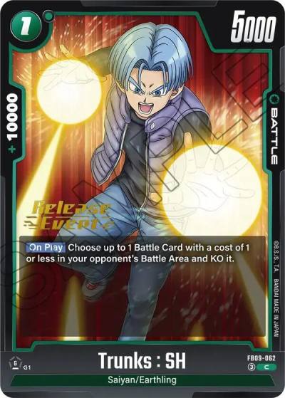 Trunks SH FB09-062 Dual Evolution Release Event Cards Fusion World card