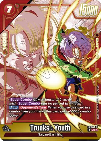Trunks Youth Alternate Art FB08-016 Saiyan's Pride Fusion World card