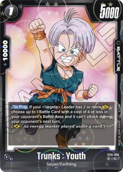 Trunks Youth Dragon Ball Pattern ST01-056 Story Booster 01 Fusion World card