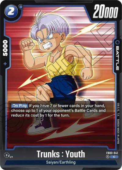 Trunks Youth FB03-041 Raging Roar Fusion World card