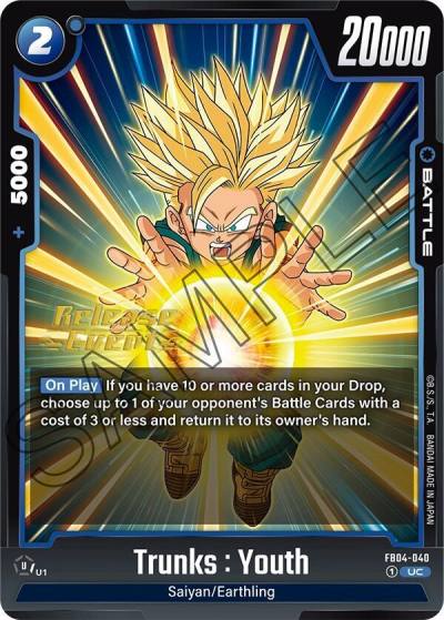 Trunks Youth FB04-040 Ultra Limit Release Event Cards Fusion World card
