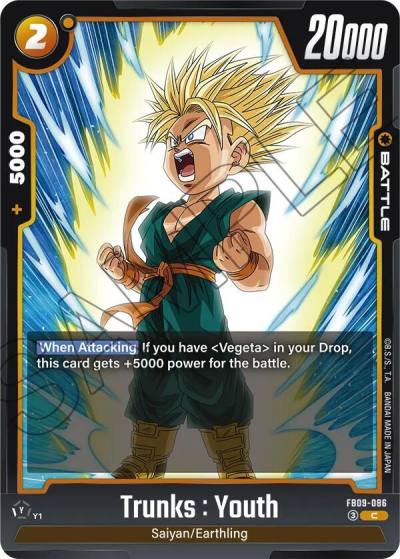 Trunks Youth FB09-086 Dual Evolution Fusion World card