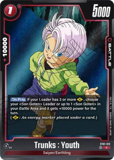 Trunks Youth ST01-012 Story Booster 01 Fusion World card