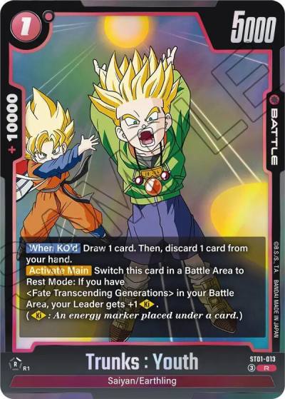 Trunks Youth ST01-013 Story Booster 01 Fusion World card