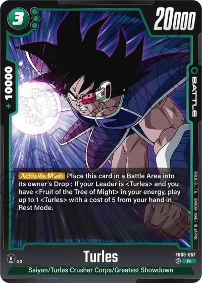 Turles FB08-057 Saiyan's Pride Fusion World card